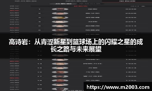 高诗岩：从青涩新星到篮球场上的闪耀之星的成长之路与未来展望